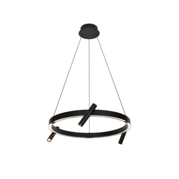 Люстра подвесная Alfa Light F3924-15 black 75W D60*H12 0