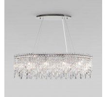Подвесная люстра Eurosvet Blitz 60159/10 хром/ прозрачный хрусталь Strotskis