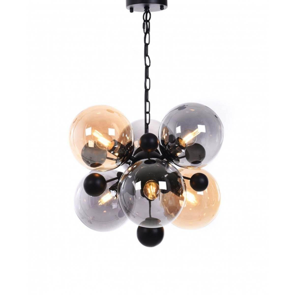 Подвесная люстра Lumina Deco Afrodis LDP 1138-6 AMB+GY Подвесная люстра Lumina Deco Afrodis LDP 1138-6 AMB+GY