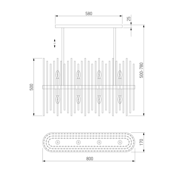 Подвесная люстра Bogates Allure 485/8 Подвесная люстра Bogates Allure 485/8