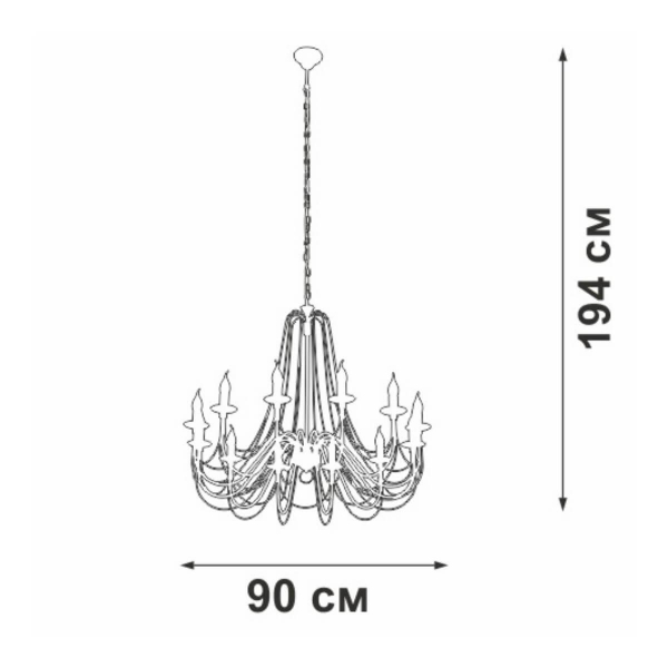 Подвесная люстра Vitaluce V1044-8/12 Подвесная люстра Vitaluce V1044-8/12