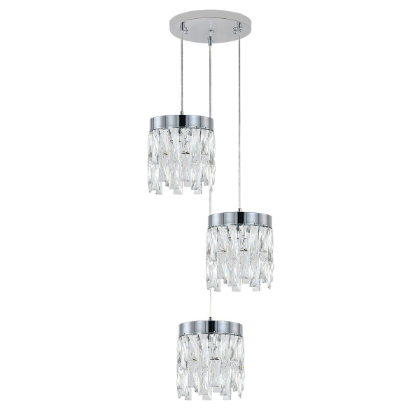 Подвесная люстра Indigo Anna V12029/3P Chrome V000497 Подвесная люстра Indigo Anna V12029/3P Chrome V000497