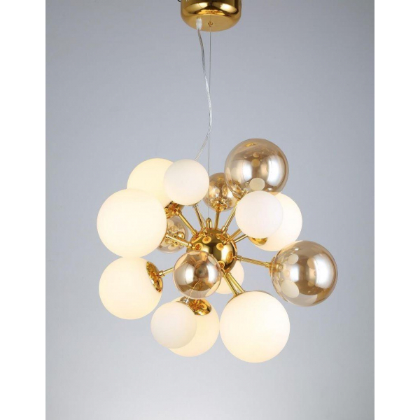 Подвесная люстра Lumina Deco Galaksida LDP 8565-10/16 GD+TEA Подвесная люстра Lumina Deco Galaksida LDP 8565-10/16 GD+TEA