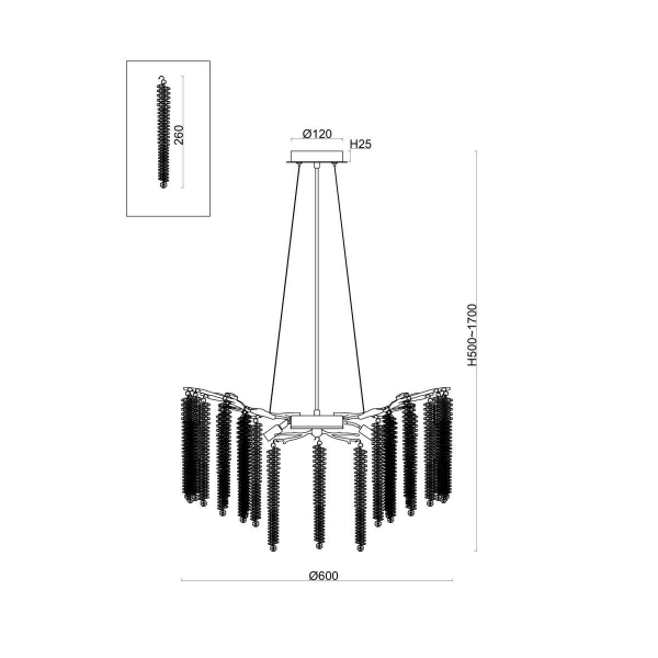 Подвесная люстра Freya Mineral FR1010PL-08G Подвесная люстра Freya Mineral FR1010PL-08G