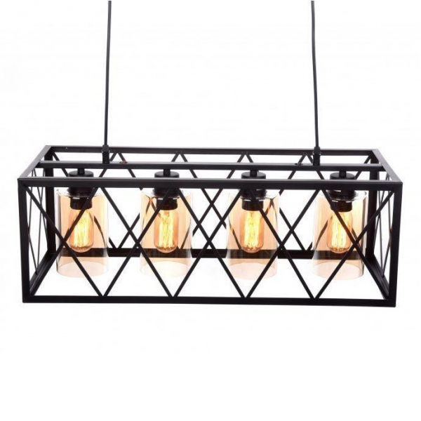 Подвесная люстра Lumina Deco Nortis LDP 11535-4 BK Подвесная люстра Lumina Deco Nortis LDP 11535-4 BK