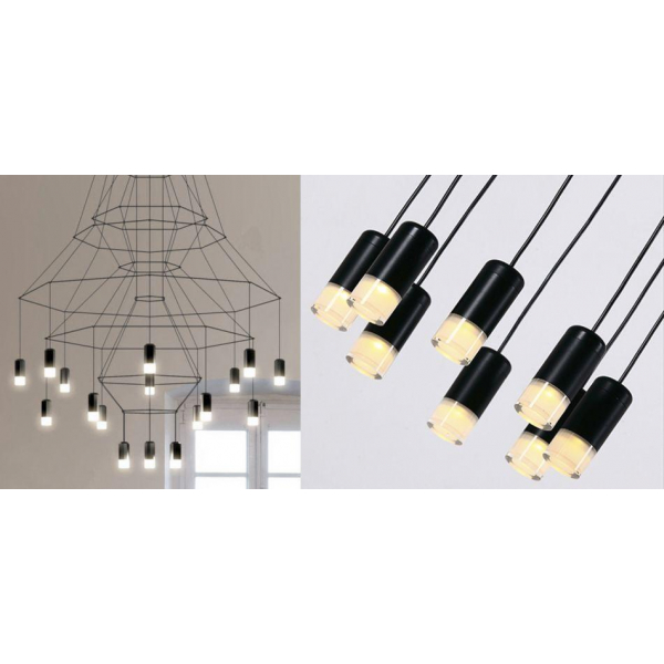 Подвесная люстра Imperium Loft Vibia Wireflow 75118-22 Подвесная люстра Imperium Loft Vibia Wireflow 75118-22