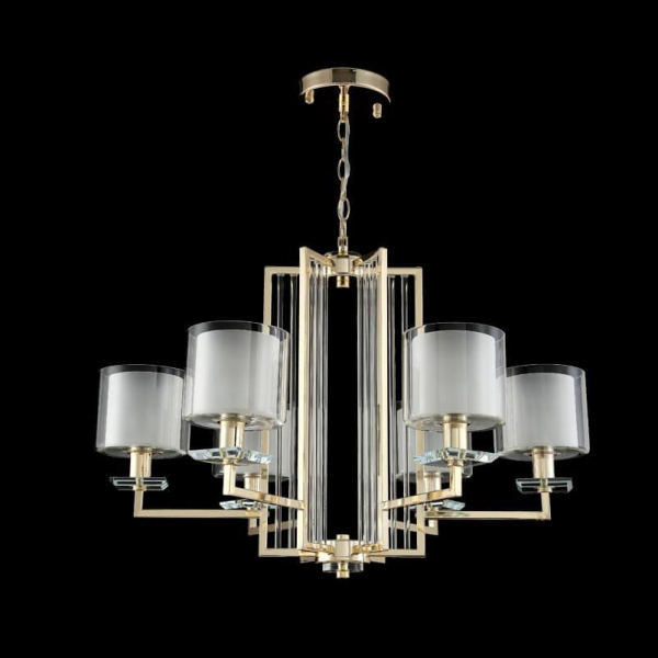 Подвесная люстра Crystal Lux Nicolas SP-PL6 Gold/White Подвесная люстра Crystal Lux Nicolas SP-PL6 Gold/White