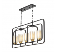 Подвесная люстра Lumina Deco Indivia LDP 1238-5 BK+MD