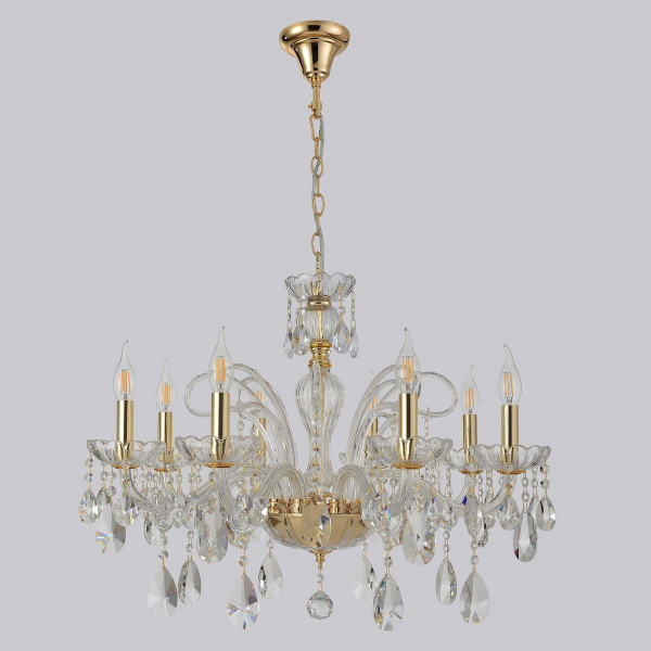 Подвесная люстра Crystal Lux MONICA SP8 GOLD Подвесная люстра Crystal Lux MONICA SP8 GOLD