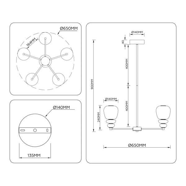 Люстра Ambrella Light HIGH LIGHT LH53164