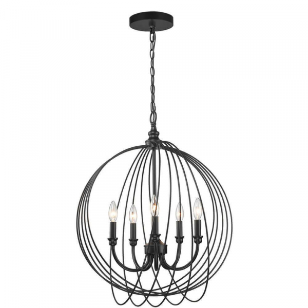 Подвесная люстра Toplight Dina TL1185H-05BK Подвесная люстра Toplight Dina TL1185H-05BK