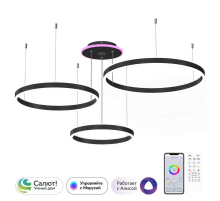 Подвесная светодиодная люстра Citilux Дуэт Смарт CL719A701 RBG Черный