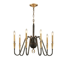 Люстра подвесная Alfa Light F1124-17 D700*H610 BK+GD