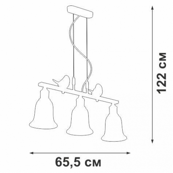 Подвесная люстра Vitaluce V2958-0/3S Подвесная люстра Vitaluce V2958-0/3S