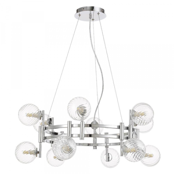 Подвесная люстра Crystal Lux Luxury SP12 Chrome Подвесная люстра Crystal Lux Luxury SP12 Chrome