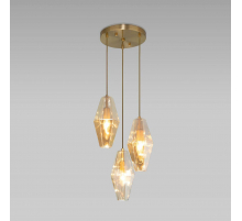 Подвесная люстра Eurosvet Prism 50236/3 янтарный