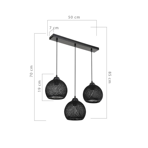 Подвесная люстра Toplight Lizbeth TL1612L-03BK Подвесная люстра Toplight Lizbeth TL1612L-03BK