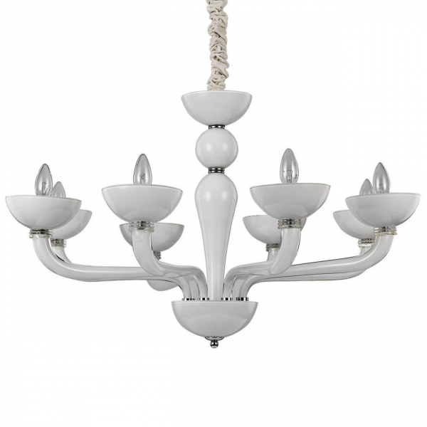 Подвесная люстра Ideal Lux Casanova SP8 Bianco 094045 Подвесная люстра Ideal Lux Casanova SP8 Bianco 094045