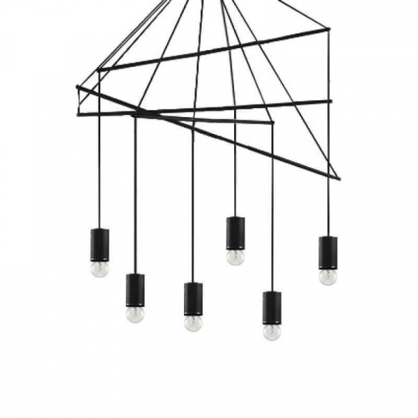 Подвесная люстра Ideal Lux Pop SP6 Nero 158815 Подвесная люстра Ideal Lux Pop SP6 Nero 158815