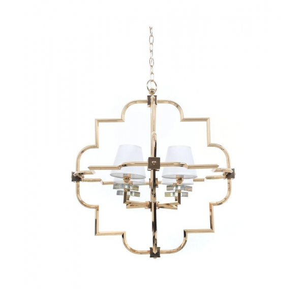Подвесная люстра Lumina Deco Baltimore LDP 8020-4 GD+WT Подвесная люстра Lumina Deco Baltimore LDP 8020-4 GD+WT