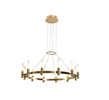 Люстра подвесная Alfa Light F3924-72 brass 12*G9 D80*H15 0