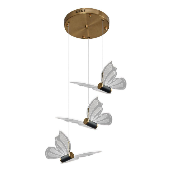 Подвесная светодиодная люстра Natali Kovaltseva Butterflies Led Lamps 81366 Gold Подвесная светодиодная люстра Natali Kovaltseva Butterflies Led Lamps 81366 Gold