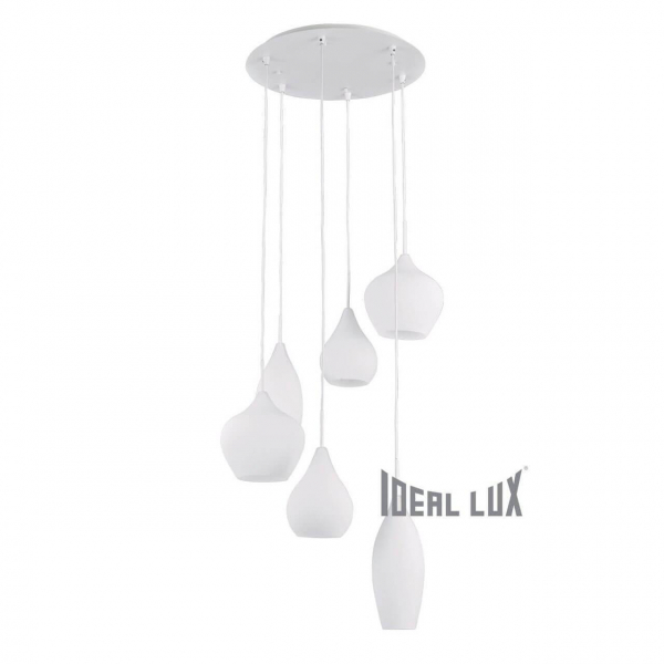 Подвесная люстра Ideal Lux Soft SP6 Bianco 087818 Подвесная люстра Ideal Lux Soft SP6 Bianco 087818