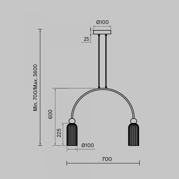 Подвесная люстра Maytoni Antic MOD302PL-02CG Подвесная люстра Maytoni Antic MOD302PL-02CG
