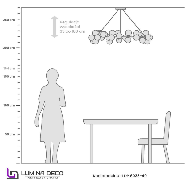 Подвесная люстра Lumina Deco Marsiada LDP 6033-40 CHR Подвесная люстра Lumina Deco Marsiada LDP 6033-40 CHR