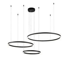 Подвесная светодиодная люстра Indigo Galass 14001/3P Black V000032L