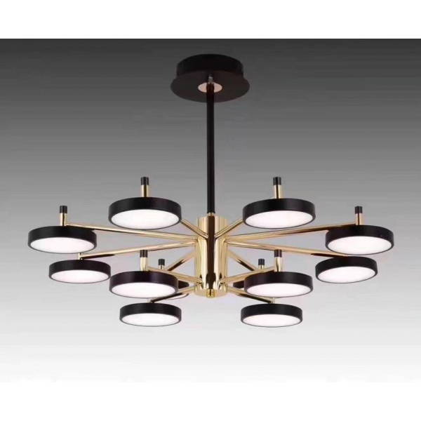 Люстра подвесная Alfa Light F3824-12 BK+GD LED 2 COLOUR Люстра подвесная Alfa Light F3824-12 BK+GD LED 2 COLOUR