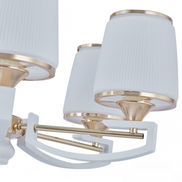 Подвесная люстра Arte Milano Florentia-2457 302457/5 Wh/Gd Подвесная люстра Arte Milano Florentia-2457 302457/5 Wh/Gd