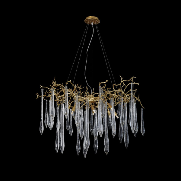 Подвесная люстра Crystal Lux Reina SP8 D1000 Gold Pearl