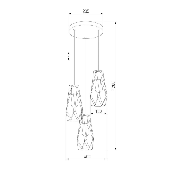 Подвесная люстра TK Lighting 2697 Lugo Gold Подвесная люстра TK Lighting 2697 Lugo Gold