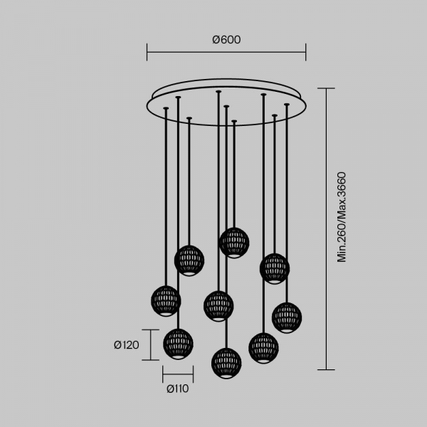 Подвесная светодиодная люстра Maytoni Sapphire MOD293PL-L56BS3K Подвесная светодиодная люстра Maytoni Sapphire MOD293PL-L56BS3K