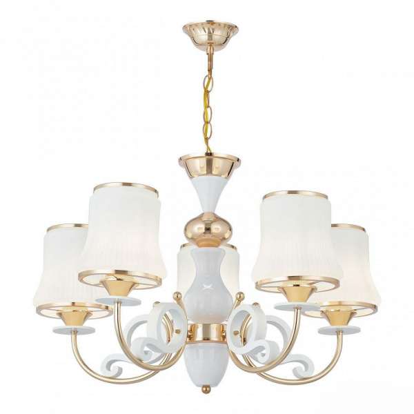 Подвесная люстра Arte Milano Florentia-1097 301097/5 Wh/Gd Подвесная люстра Arte Milano Florentia-1097 301097/5 Wh/Gd