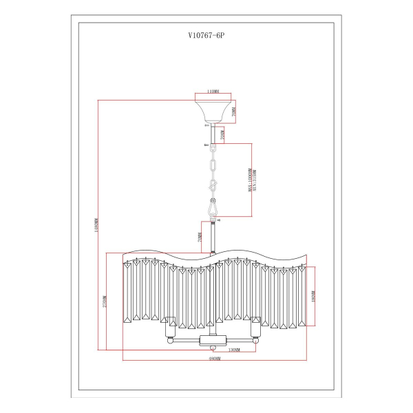 Подвесная люстра Moderli Wave V10767-6P