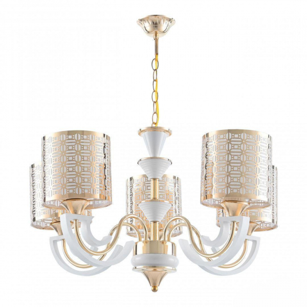 Подвесная люстра Arte Milano Florentia-8857 308857/5 Wh/Gd Подвесная люстра Arte Milano Florentia-8857 308857/5 Wh/Gd
