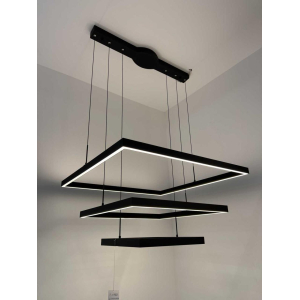 Люстра подвесная Alfa Light F3924-54 black 150W 80*80*H1 50