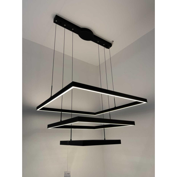 Люстра подвесная Alfa Light F3924-54 black 150W 80*80*H1 50