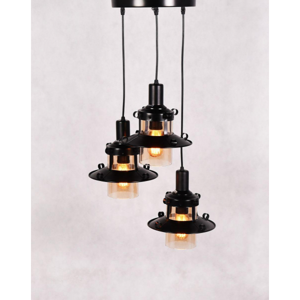 Подвесная люстра Lumina Deco Capri LDP 11328 B-3 BK Подвесная люстра Lumina Deco Capri LDP 11328 B-3 BK