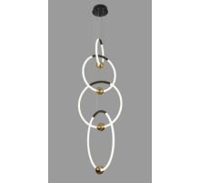 Люстра подвесная Alfa Light F4324-11 D30+D40+D50+D60 black+bronze