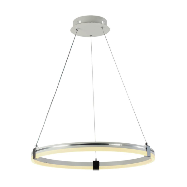 Подвесная светодиодная люстра Profit Light 6043/1 WHT+CHR Подвесная светодиодная люстра Profit Light 6043/1 WHT+CHR