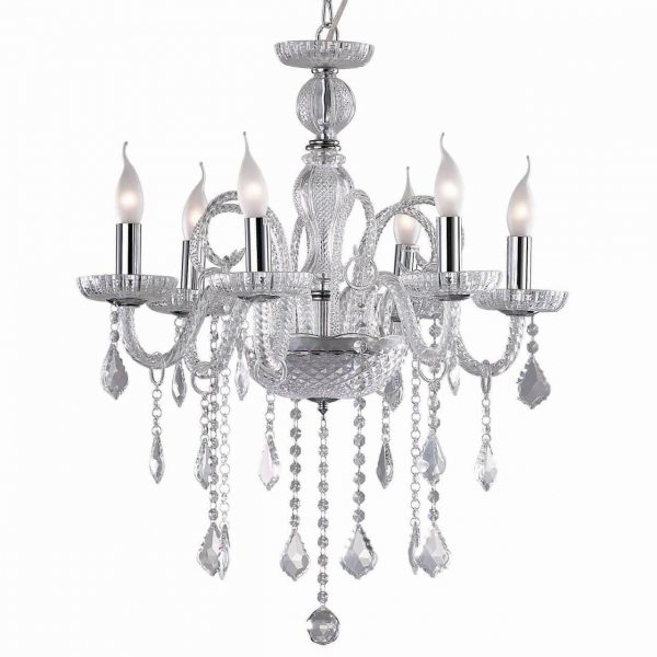 Подвесная люстра Ideal Lux Giudecca SP6 Trasparente 027821 Подвесная люстра Ideal Lux Giudecca SP6 Trasparente 027821