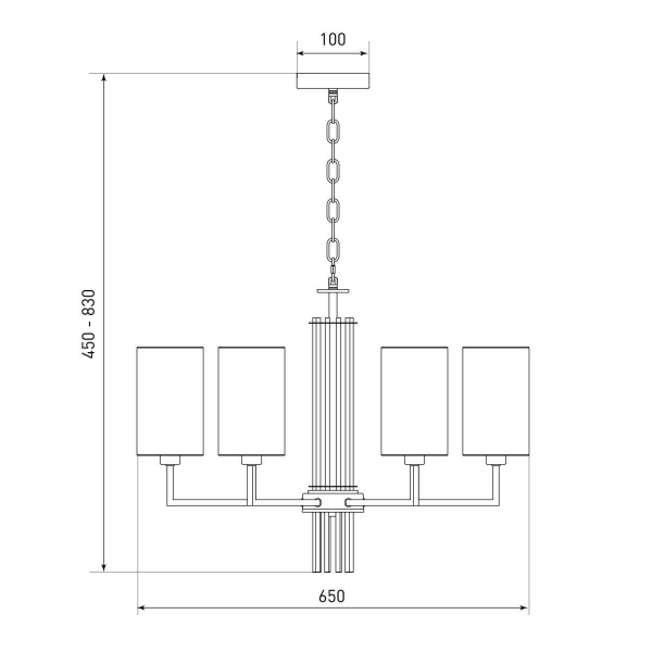 Подвесная люстра Eurosvet Soffio 60134/6 никель Подвесная люстра Eurosvet Soffio 60134/6 никель