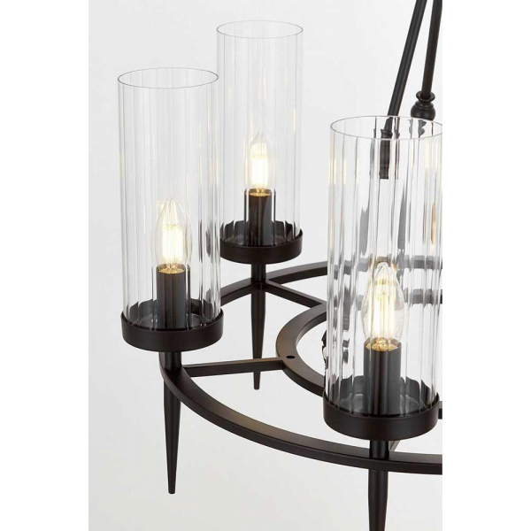 Подвесная люстра Lumina Deco Moratti LDP 8022-6 BK+PR Подвесная люстра Lumina Deco Moratti LDP 8022-6 BK+PR