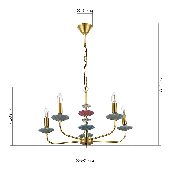 Подвесная люстра Evoluce Attic SLE1117-203-05