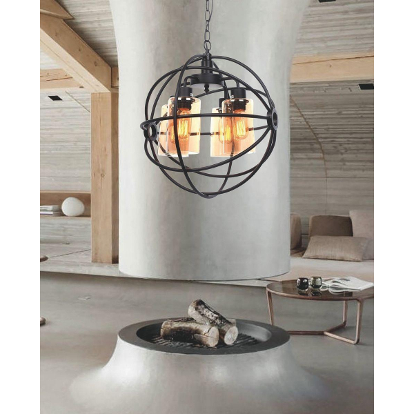 Подвесная люстра Lumina Deco Stradi LDP 11509-4 BK Подвесная люстра Lumina Deco Stradi LDP 11509-4 BK