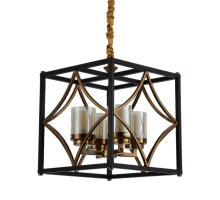 Подвесная люстра Lumina Deco Quadrato LDP 1223-4 BK+MD