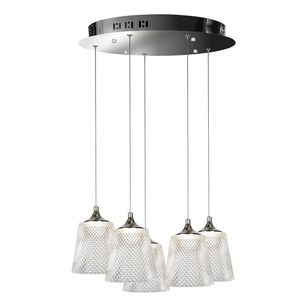 Подвесная светодиодная люстра iLedex Flora WD8007-5 CR Подвесная светодиодная люстра iLedex Flora WD8007-5 CR